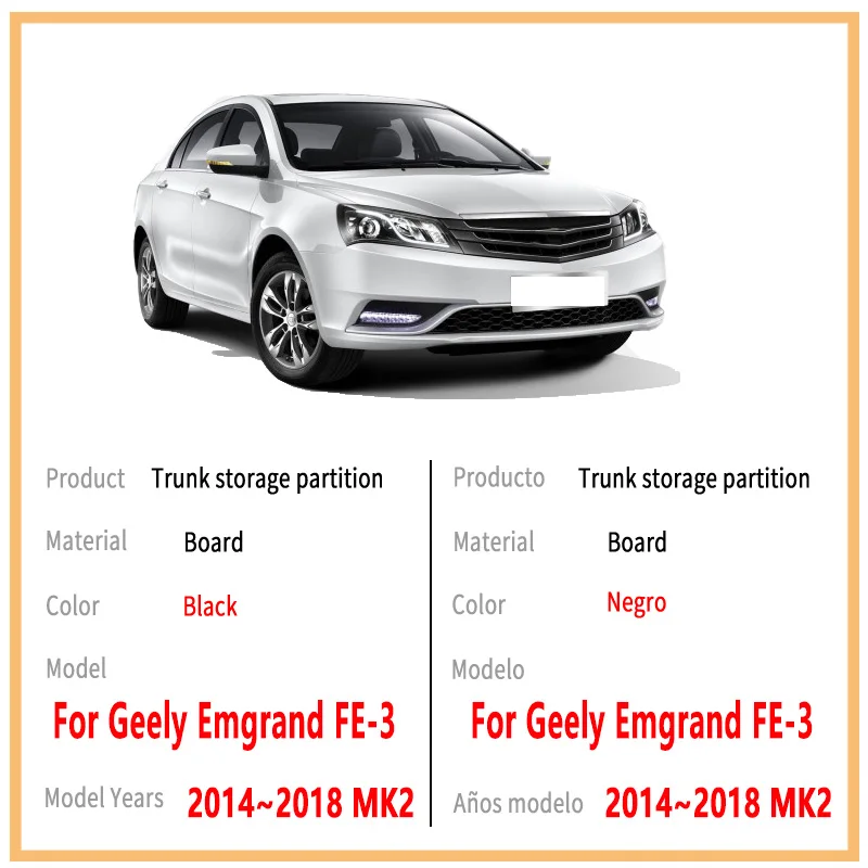 Car Accessories For Geely Emgrand FE-3 2014~2018 MK2 Trunk Storage Partition Multifunction Storage Auto Interior Parts Organizer
Car Accessories For Geely Emgrand FE-3 2014~2018 MK2 Trunk Storage Partition Multifunction Storage Auto Interior Parts Organizer