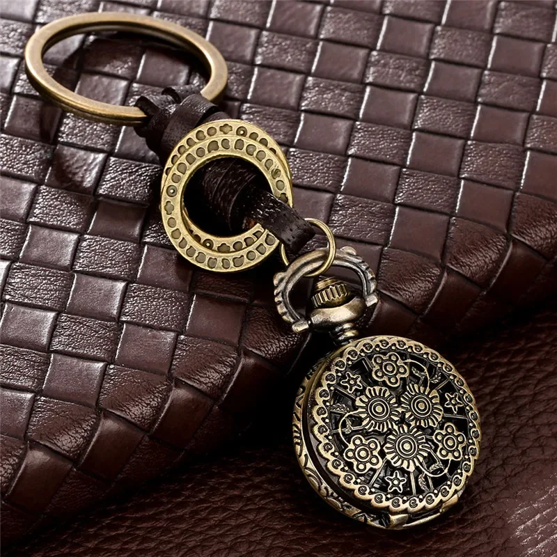 Classic Little Flower Watches Half Hunter Design Mens Womens Mini Quartz Pocket Watch Key Ring Rope Clock Collectable Reloj
Classic Little Flower Watches Half Hunter Design Mens Womens Mini Quartz Pocket Watch Key Ring Rope Clock Collectable Reloj