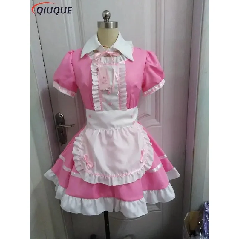 Women Pink Maid Outfit Sweet Gothic Lolita Dresses Anime K-ON! Cosplay Costume Apron Dress Uniforms Plus Size Halloween Uniforms
Women Pink Maid Outfit Sweet Gothic Lolita Dresses Anime K-ON! Cosplay Costume Apron Dress Uniforms Plus Size Halloween Uniforms