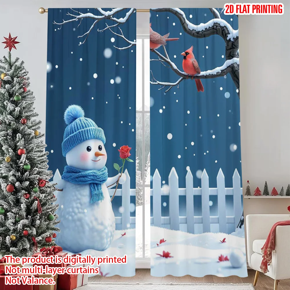 2pcs 2D flat printing Merry Christmas Window Curtains Winter Wonderland Snowman Durable 100% Polyester Fabric Without
2pcs 2D flat printing Merry Christmas Window Curtains Winter Wonderland Snowman Durable 100% Polyester Fabric Without