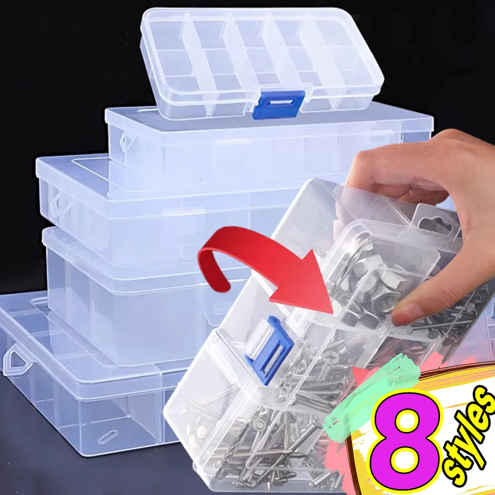 8 Styles Multi Grids Plastic Box Storage Compartment Jewelry Organizer Box Eco-Friendly PP Transparent Jewelry Screw Box Show
8 Styles Multi Grids Plastic Box Storage Compartment Jewelry Organizer Box Eco-Friendly PP Transparent Jewelry Screw Box Show