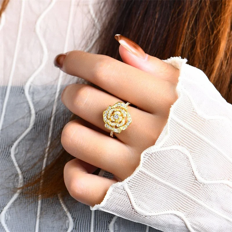 ZFSILVER 925 Silver Fashion Luxury Trendy Color D Moissanite Rose Flower Ring For Charm Women Wedding Party Jewelry Gift LR01328
ZFSILVER 925 Silver Fashion Luxury Trendy Color D Moissanite Rose Flower Ring For Charm Women Wedding Party Jewelry Gift LR01328