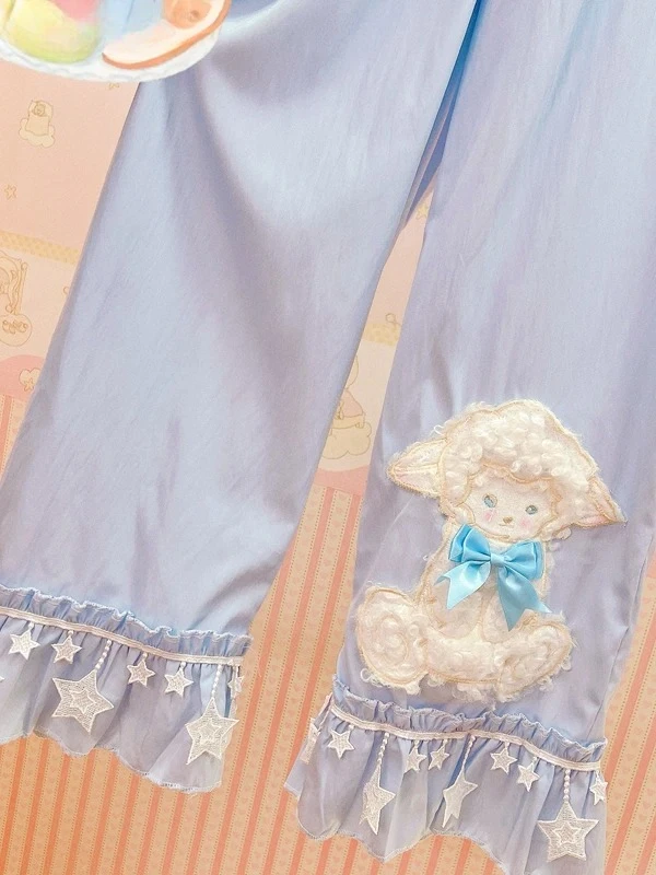 Original Handmade Design Spice Girl Pure Desire Wind Sweet Cute Versatile Trousers Lace Soft Girl Loose Straight Casual Pants
Original Handmade Design Spice Girl Pure Desire Wind Sweet Cute Versatile Trousers Lace Soft Girl Loose Straight Casual Pants