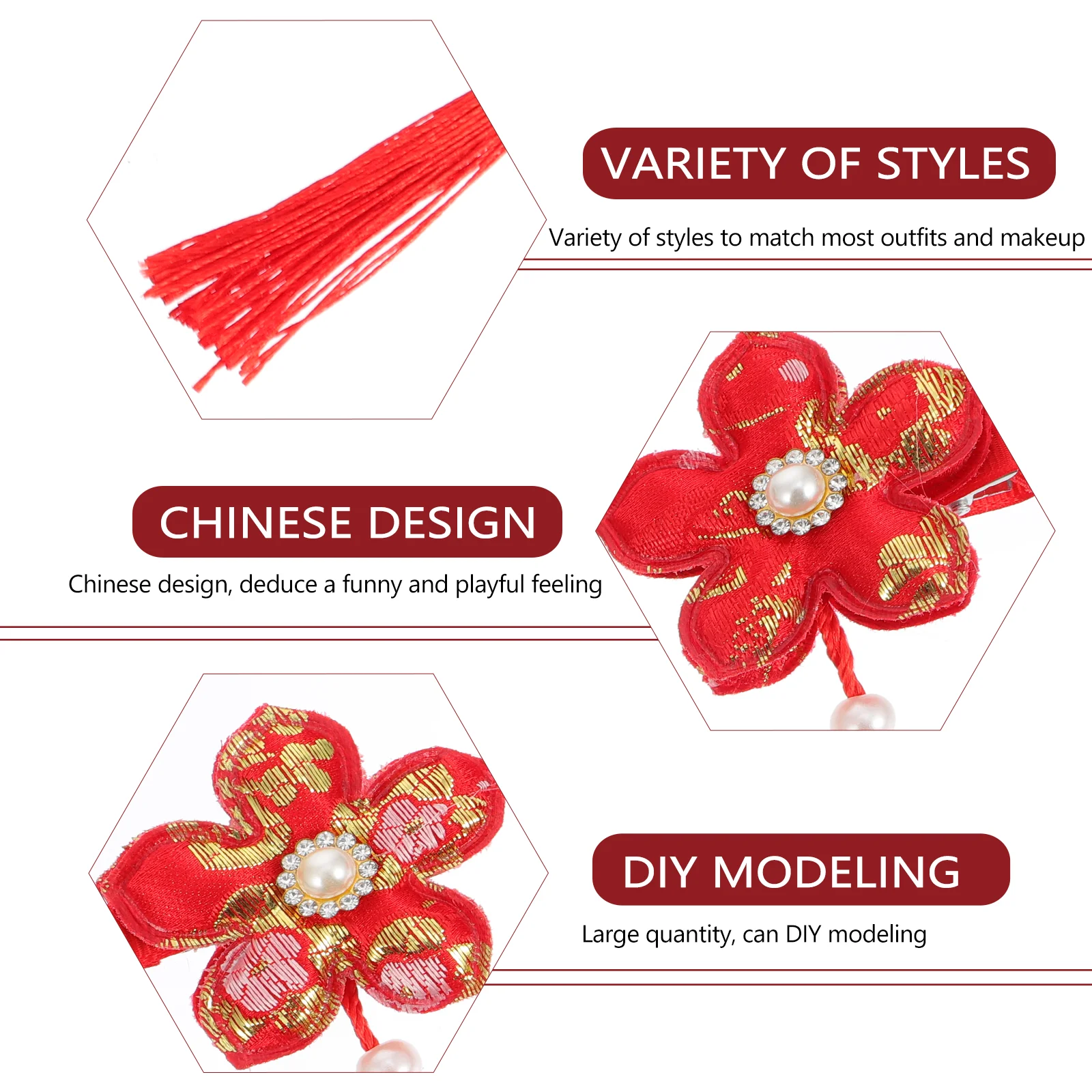 5pcs New Year's Accessories Set Hair Clips Chinese Style Kids Hairpin Festival Red Bow Baby Girl Decorative Pins Party Dance
5pcs New Year's Accessories Set Hair Clips Chinese Style Kids Hairpin Festival Red Bow Baby Girl Decorative Pins Party Dance