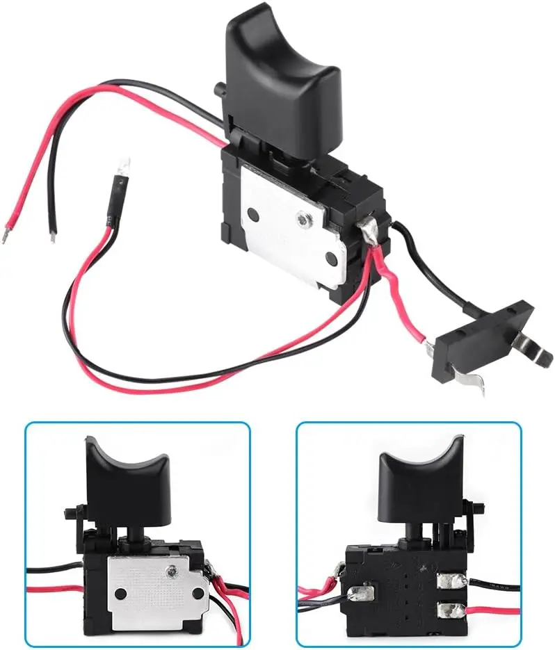 DC7.2 V-24 V 16A литиевая батарея аккумуляторная дрель триггерный переключатель управления скоростью с небольшим освещением аксессуары для электроинструментов
DC7.2 V-24 V 16A литиевая батарея аккумуляторная дрель триггерный переключатель управления скоростью с небольшим освещением аксессуары для электроинструментов