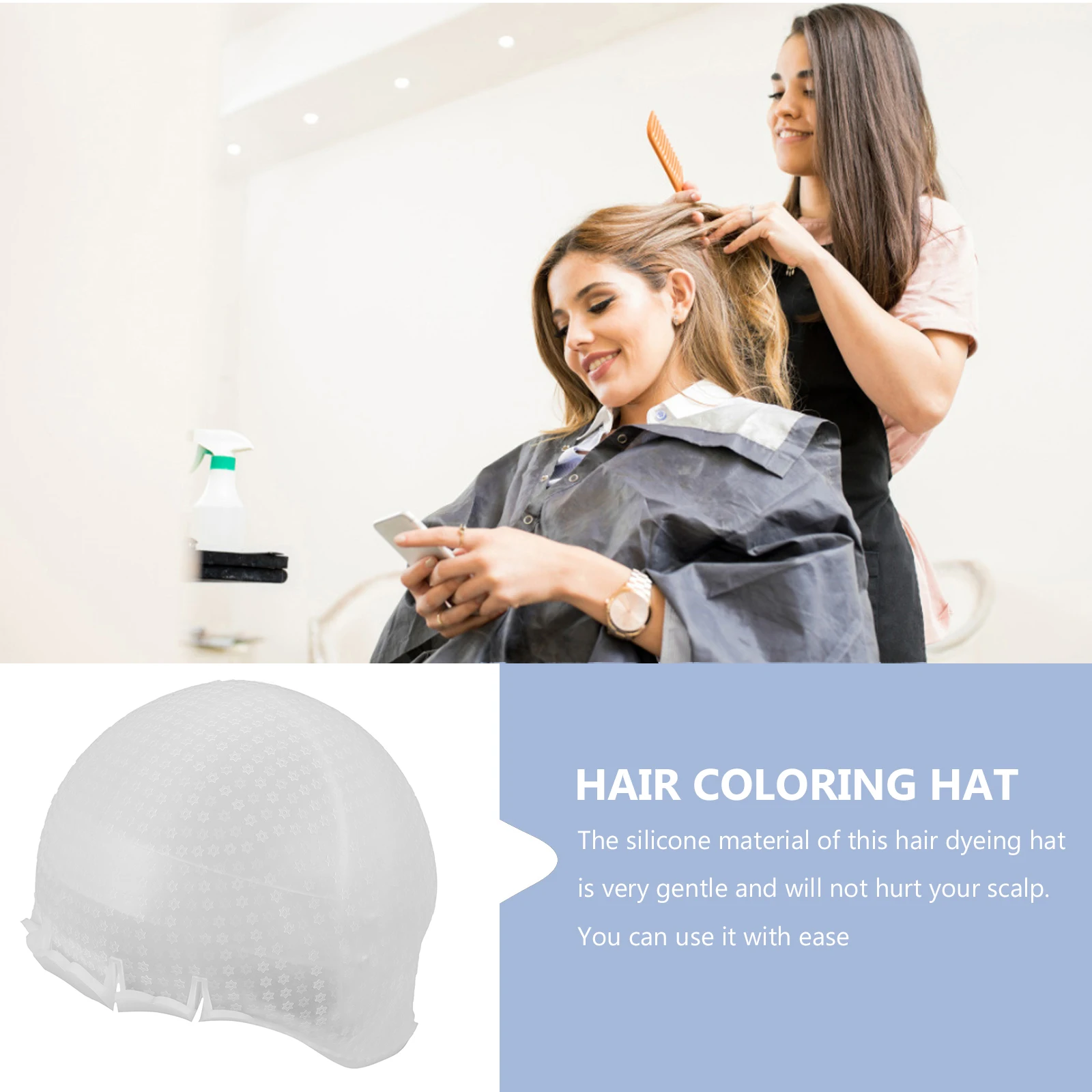 Silicone Dye Cap Reusable Highlighting Hat Soft Material Holes For Hair Coloring Treatments Stylish Star Pattern Silicone
Silicone Dye Cap Reusable Highlighting Hat Soft Material Holes For Hair Coloring Treatments Stylish Star Pattern Silicone