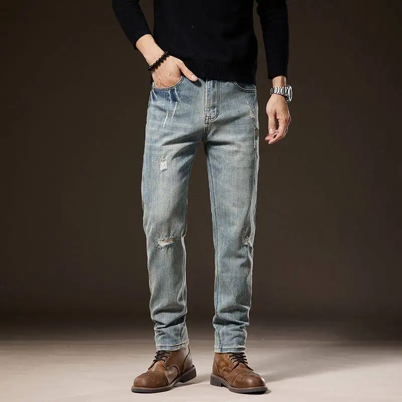 2025 spring Business Men's Jeans Casual Straight Stretch Fashion cotton Classic jeans men Work Denim Trousers Male size 28-38
2025 spring Business Men's Jeans Casual Straight Stretch Fashion cotton Classic jeans men Work Denim Trousers Male size 28-38