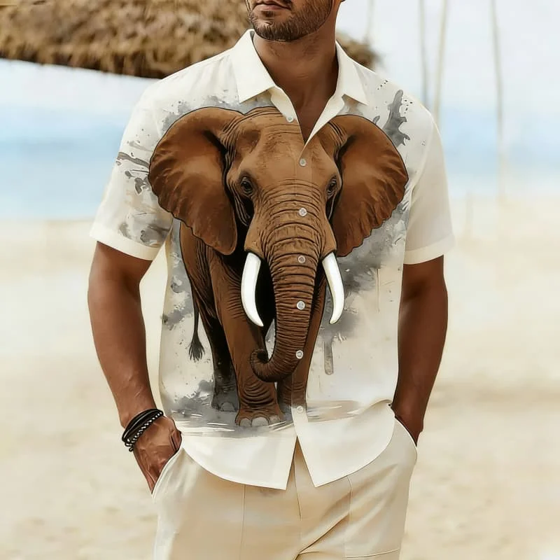 Men's Vintage Artistic Modern Chic Animal Print Short Sleeve Shirt Casual Fashion For Daily Commute And Vacation Styling
Men's Vintage Artistic Modern Chic Animal Print Short Sleeve Shirt Casual Fashion For Daily Commute And Vacation Styling