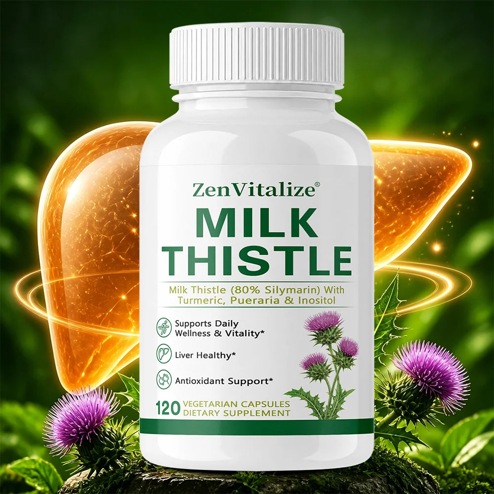 Milk Thistle (80% Silymarin) Supplement,Supports Liver Health, Promotes Energy Production,Digestive Health,Strengthens Immunity
Milk Thistle (80% Silymarin) Supplement,Supports Liver Health, Promotes Energy Production,Digestive Health,Strengthens Immunity