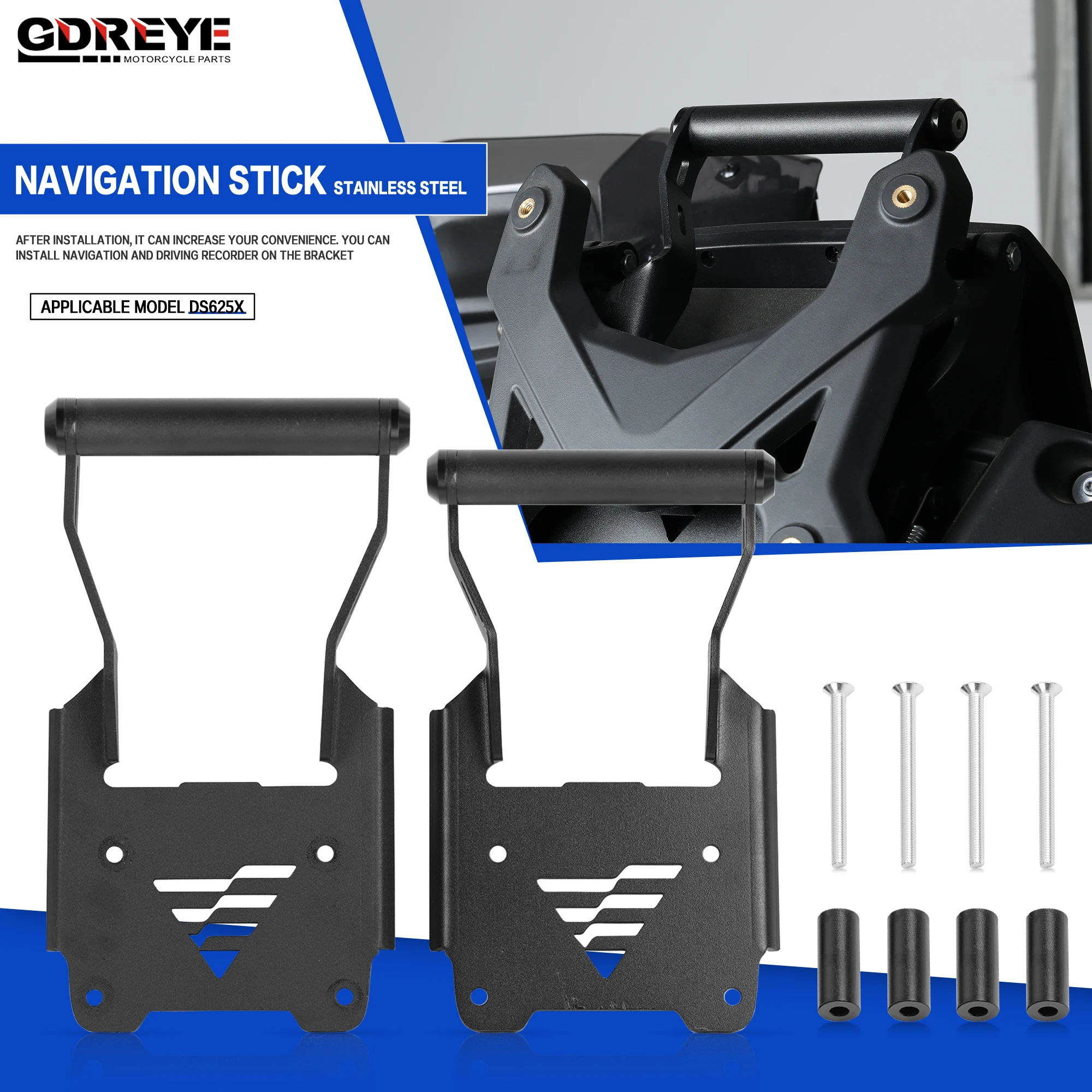 Motorcycle 625DSX Accessories GPS Navigation Bracket Mobile Phone Holder Stand 22mm For VOGE DS625X 625DS 2025
Motorcycle 625DSX Accessories GPS Navigation Bracket Mobile Phone Holder Stand 22mm For VOGE DS625X 625DS 2025