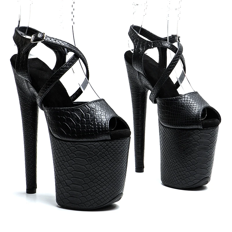 Leecabe 20cm/8inches Snake upper Open toe Platform high heel sandals sexy model shoes pole dance shoes
Leecabe 20cm/8inches Snake upper Open toe Platform high heel sandals sexy model shoes pole dance shoes