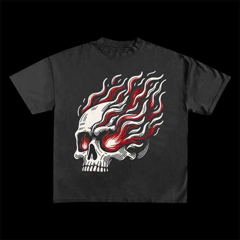 American fashion brand street retro skull cotton oversized casual short-sleeved T-shirt round neck half-sleeved top T-shirt
American fashion brand street retro skull cotton oversized casual short-sleeved T-shirt round neck half-sleeved top T-shirt