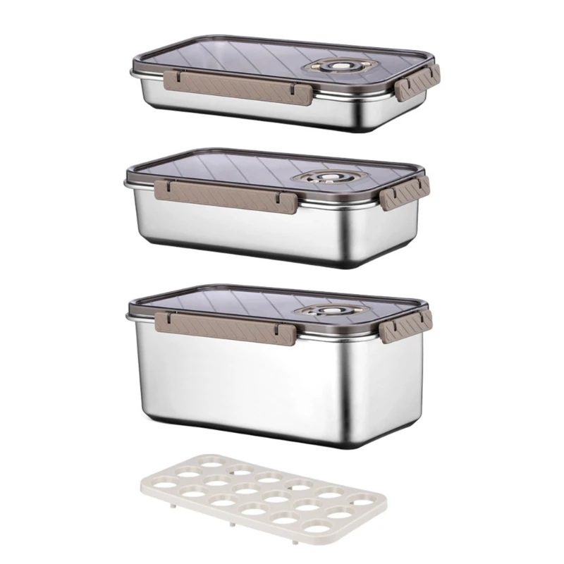 Large Capacity Stainless Steel Fresh-keeping Box with Lid Sealed Refrigerator Food Storage Container Kitchen Organizer G6KA
Large Capacity Stainless Steel Fresh-keeping Box with Lid Sealed Refrigerator Food Storage Container Kitchen Organizer G6KA