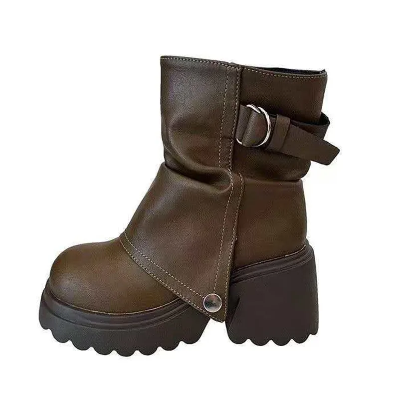 2026 Winter autumn thick-soled and chunky heel women's boots fashionable versatile with a beautiful retro design and short style
2026 Winter autumn thick-soled and chunky heel women's boots fashionable versatile with a beautiful retro design and short style