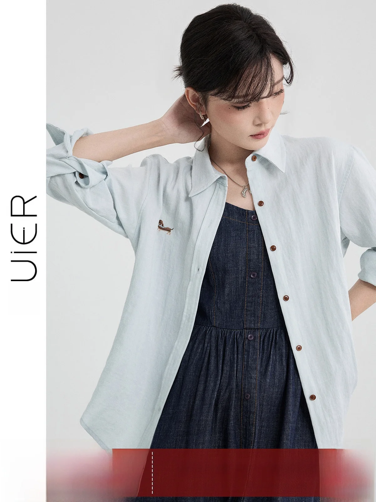 Guier Summer 2026 Women's Loose Casual Embroidered Shirt Dog Pattern Elegant Atmosphere Fashionable Versatile Long Sleeve Pol...
Guier Summer 2026 Women's Loose Casual Embroidered Shirt Dog Pattern Elegant Atmosphere Fashionable Versatile Long Sleeve Pol...