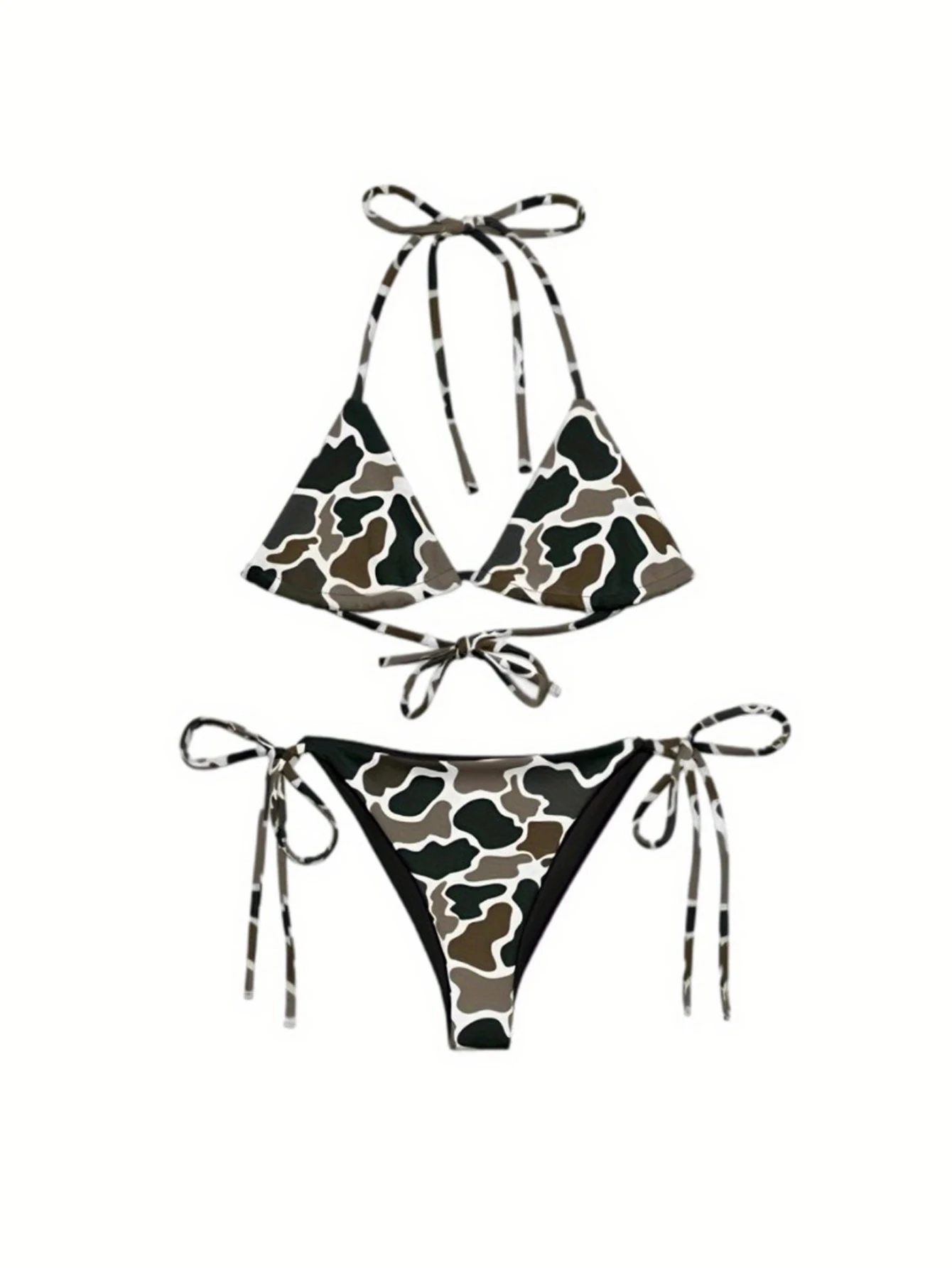 Women's Bikini Sets Triangle Halter Lace-up Swimsuit Sexy Camo Bathing Suits Tie Side Bottom Two Piece Swimwear
Women's Bikini Sets Triangle Halter Lace-up Swimsuit Sexy Camo Bathing Suits Tie Side Bottom Two Piece Swimwear