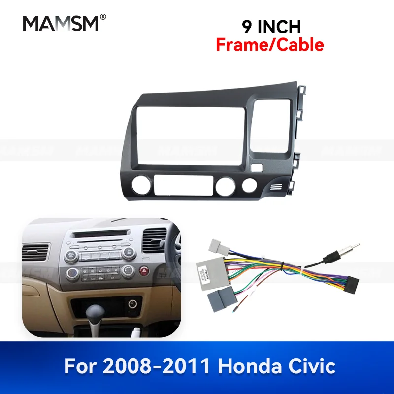 MAMSM 9INCH For 2008-2011 Honda Civic Android Car Radio Fascia Stereo Frame GPS MP4 Multimedia Navigation Wiring Harness Kit
MAMSM 9INCH For 2008-2011 Honda Civic Android Car Radio Fascia Stereo Frame GPS MP4 Multimedia Navigation Wiring Harness Kit