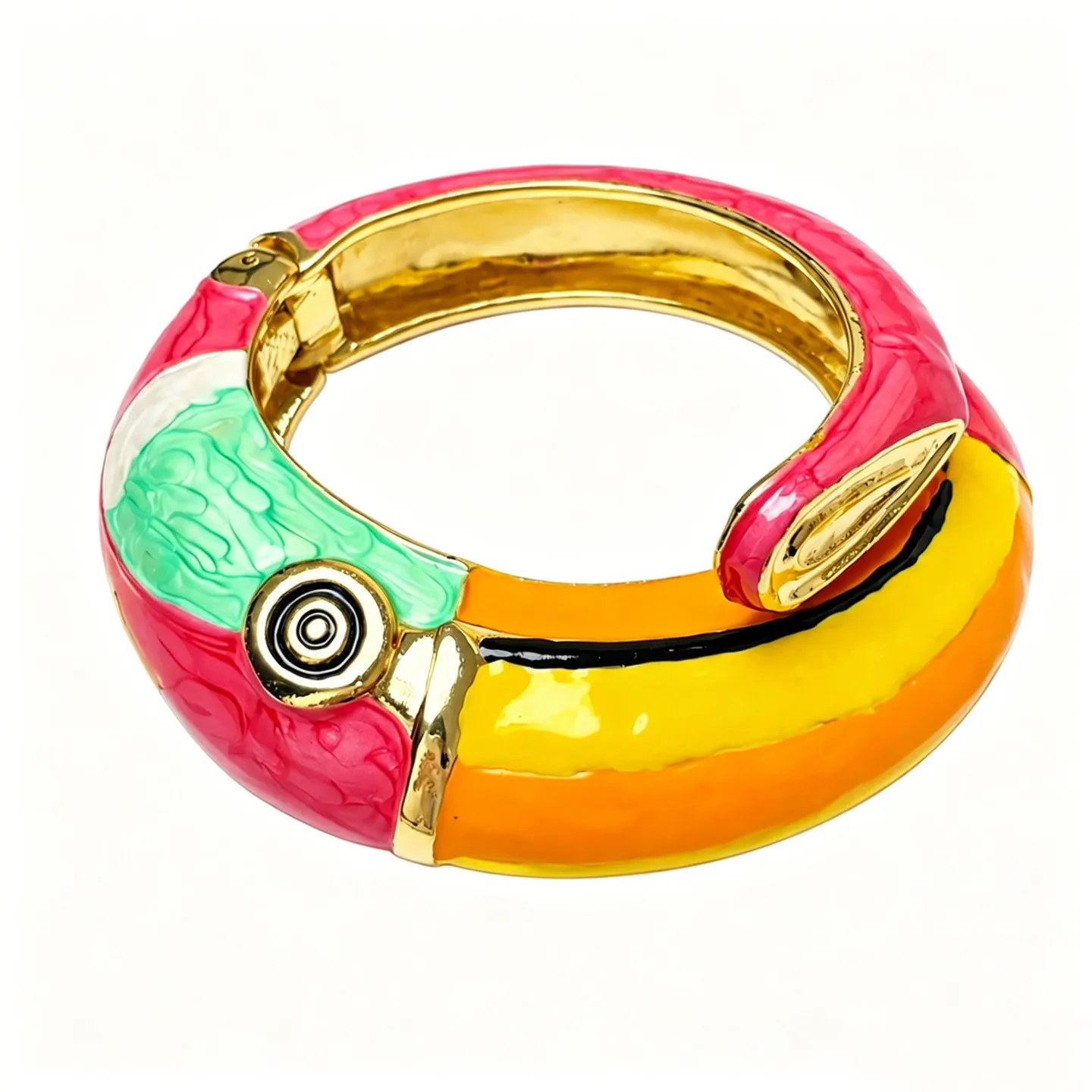Light Luxury Retro Heavy Craft Colorful Enamel Parrot Open Bangle, Women Exaggerated High-end Cuff Bracelet Fashion Party Jewelr
Light Luxury Retro Heavy Craft Colorful Enamel Parrot Open Bangle, Women Exaggerated High-end Cuff Bracelet Fashion Party Jewelr