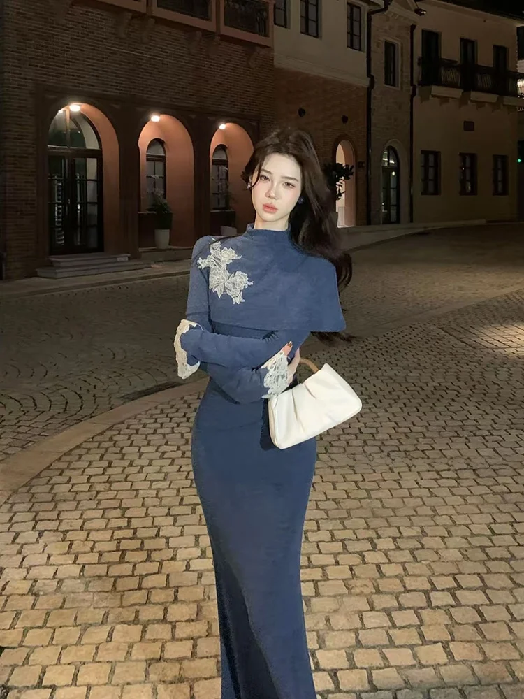 New Chinese Style Retro Embroidered Shawl Knitted Dress Autumn Winter Slim Fit Fish Tail Skirt Women's Fashion High Waist Lon...
New Chinese Style Retro Embroidered Shawl Knitted Dress Autumn Winter Slim Fit Fish Tail Skirt Women's Fashion High Waist Lon...