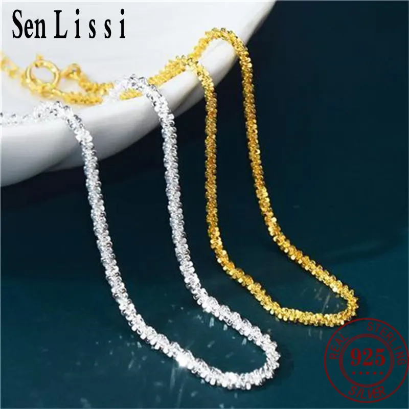 Senlissi--Trendy S925 Sterling Silver Bracelet Korean Bracelet 18K Golden Bracelet Sparkling Glitter High Jewelry Lady Strap Je
Senlissi--Trendy S925 Sterling Silver Bracelet Korean Bracelet 18K Golden Bracelet Sparkling Glitter High Jewelry Lady Strap Je