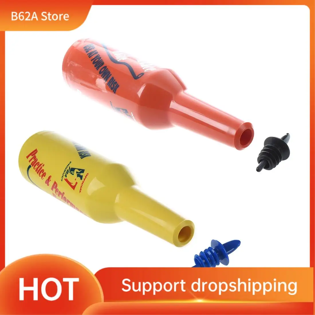 B62A 2 Pcs Flair Bartender Bartending Practice Bar Pub Bottle Wine Cocktail Shaker - Red & Yellow
B62A 2 Pcs Flair Bartender Bartending Practice Bar Pub Bottle Wine Cocktail Shaker - Red & Yellow