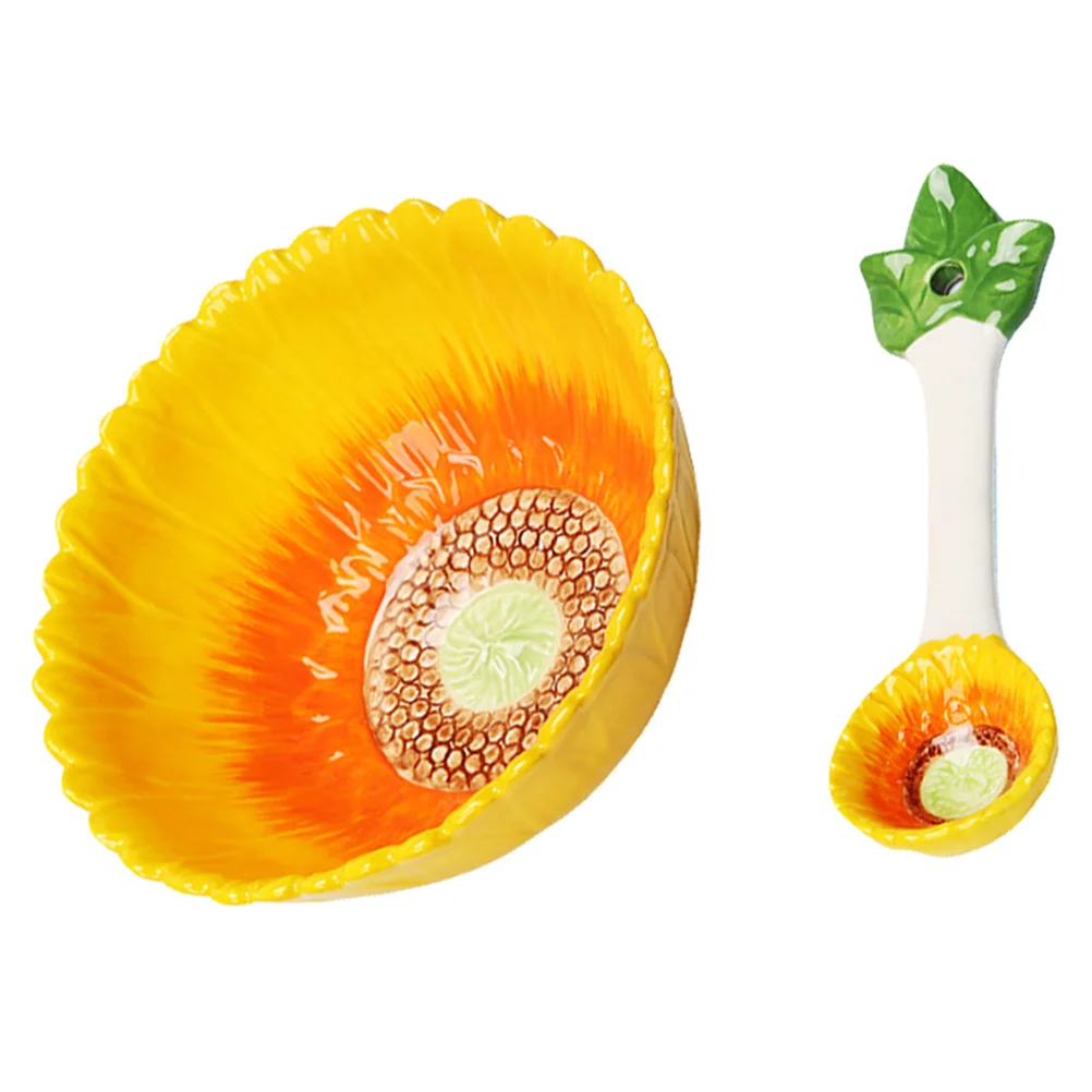 1Set Bowl with Spoon Ceramic Salad Bowl Sunflower Pattern Rice Cereal Fruit Holder Dishwasher Safe Home Use
1Set Bowl with Spoon Ceramic Salad Bowl Sunflower Pattern Rice Cereal Fruit Holder Dishwasher Safe Home Use