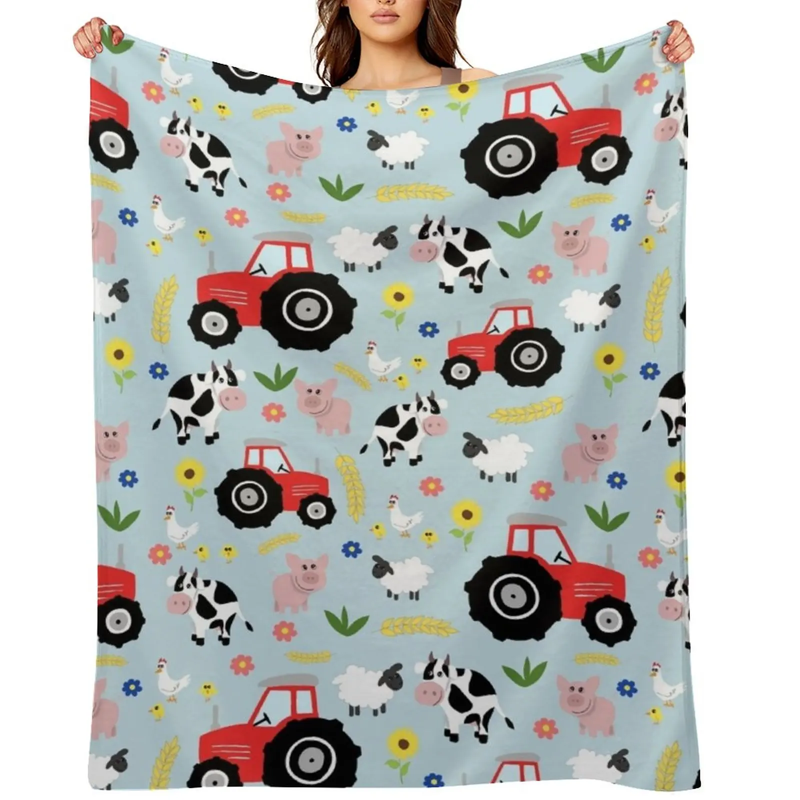 Cute Kids Red Tractor Farm Animal Pattern Cartoon Throw Blanket Loose manga Sofa Softest Blankets
Cute Kids Red Tractor Farm Animal Pattern Cartoon Throw Blanket Loose manga Sofa Softest Blankets