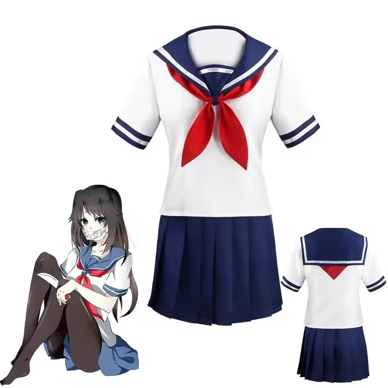 Game Yandere Simulator Ayano Aishi Cosplay Costumes Wig Osana Najimi Girl School JK Uniform Sailor Shirt Skirt Dress Clothes
Game Yandere Simulator Ayano Aishi Cosplay Costumes Wig Osana Najimi Girl School JK Uniform Sailor Shirt Skirt Dress Clothes