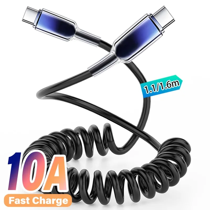 Type C TypeC Spring Data Cable 120W 10A Fast Charge USB C Cord Quick Power Type-c Data Cord Wire for Samsung IPhone Xiaomi OPPO
Type C TypeC Spring Data Cable 120W 10A Fast Charge USB C Cord Quick Power Type-c Data Cord Wire for Samsung IPhone Xiaomi OPPO