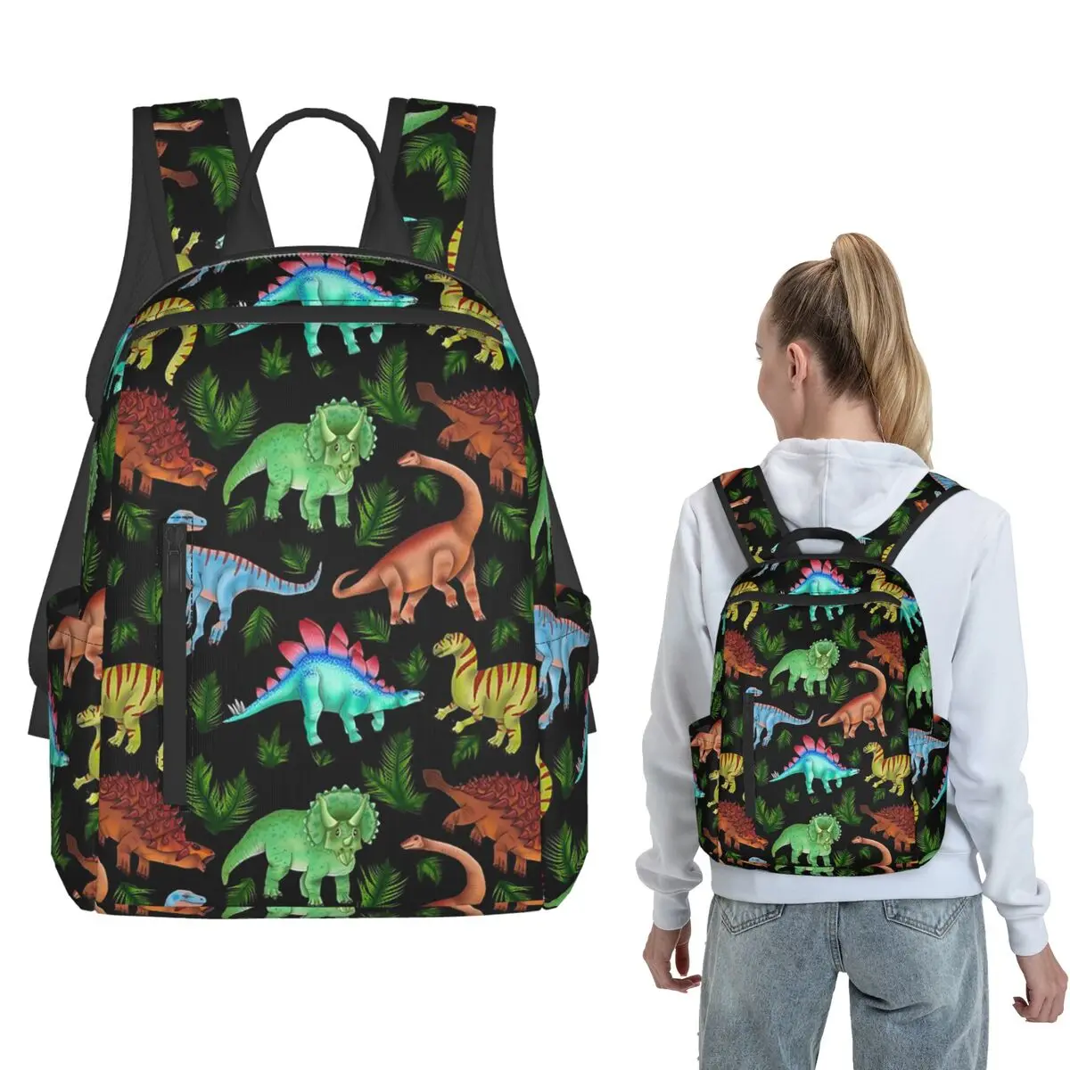 Black Dinofern Backpack Large Capacity Kids BookBag School Bag Shoulder Bags for Men Women
Black Dinofern Backpack Large Capacity Kids BookBag School Bag Shoulder Bags for Men Women