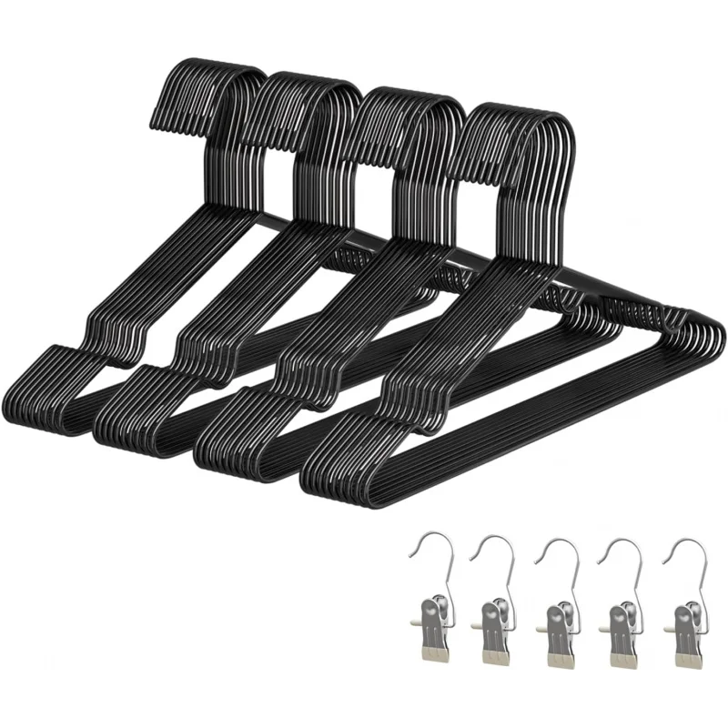 40Pack+5 Clips Luxurious Hanger Set ,Heavy Duty Matte Black Metal Kids Baby Hangers Withstands 25 Lbs
40Pack+5 Clips Luxurious Hanger Set ,Heavy Duty Matte Black Metal Kids Baby Hangers Withstands 25 Lbs