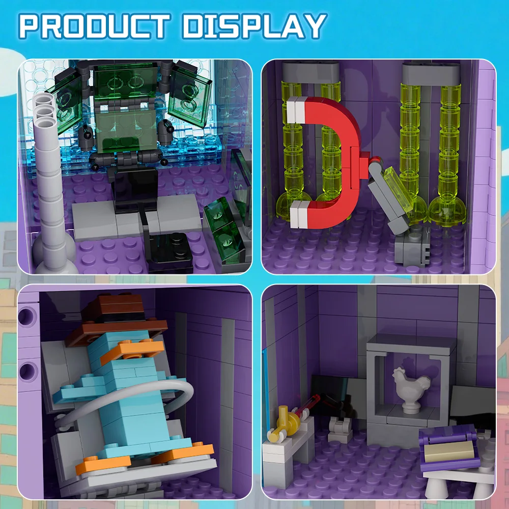 Комплект MOC Phineas and Ferb, строительные блоки, анимация, сделай сам, креативный дизайн, Doofenshmirtz, злые инкорпорационные кирпичи, игрушка, подарок для взрослых
Комплект MOC Phineas and Ferb, строительные блоки, анимация, сделай сам, креативный дизайн, Doofenshmirtz, злые инкорпорационные кирпичи, игрушка, подарок для взрослых