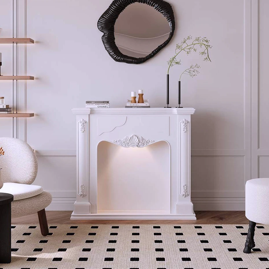 French retro fireplace decorative cabinet living room background wall special-shaped fireplace cabinet European retro entrance c
French retro fireplace decorative cabinet living room background wall special-shaped fireplace cabinet European retro entrance c