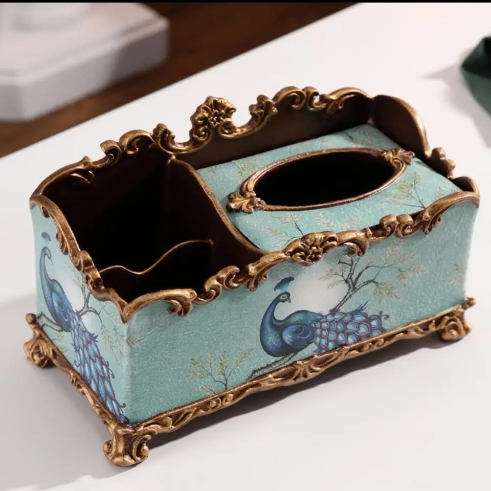 European Style Decorative Tissue Box Remote Control Storage Box Vintage Living Room Coffee Table Ornaments Multi-Function Tis...
European Style Decorative Tissue Box Remote Control Storage Box Vintage Living Room Coffee Table Ornaments Multi-Function Tis...