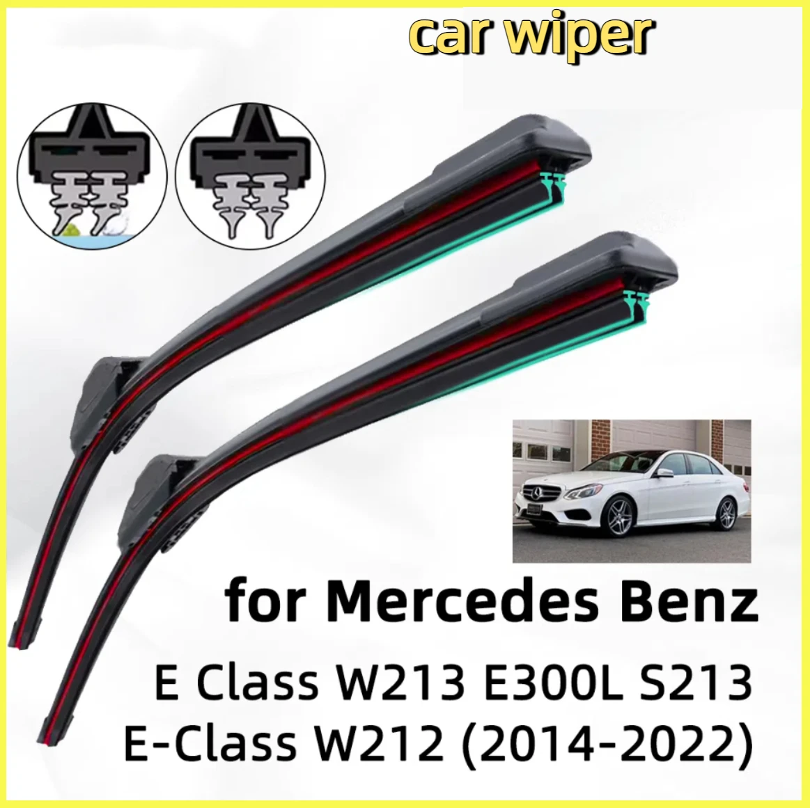 Double Rubber Car Wiper for Mercedes Benz E Class W213 W212 E300L S213 Front Wiper Blades Brushes Cutter Accessories Windscreen
Double Rubber Car Wiper for Mercedes Benz E Class W213 W212 E300L S213 Front Wiper Blades Brushes Cutter Accessories Windscreen