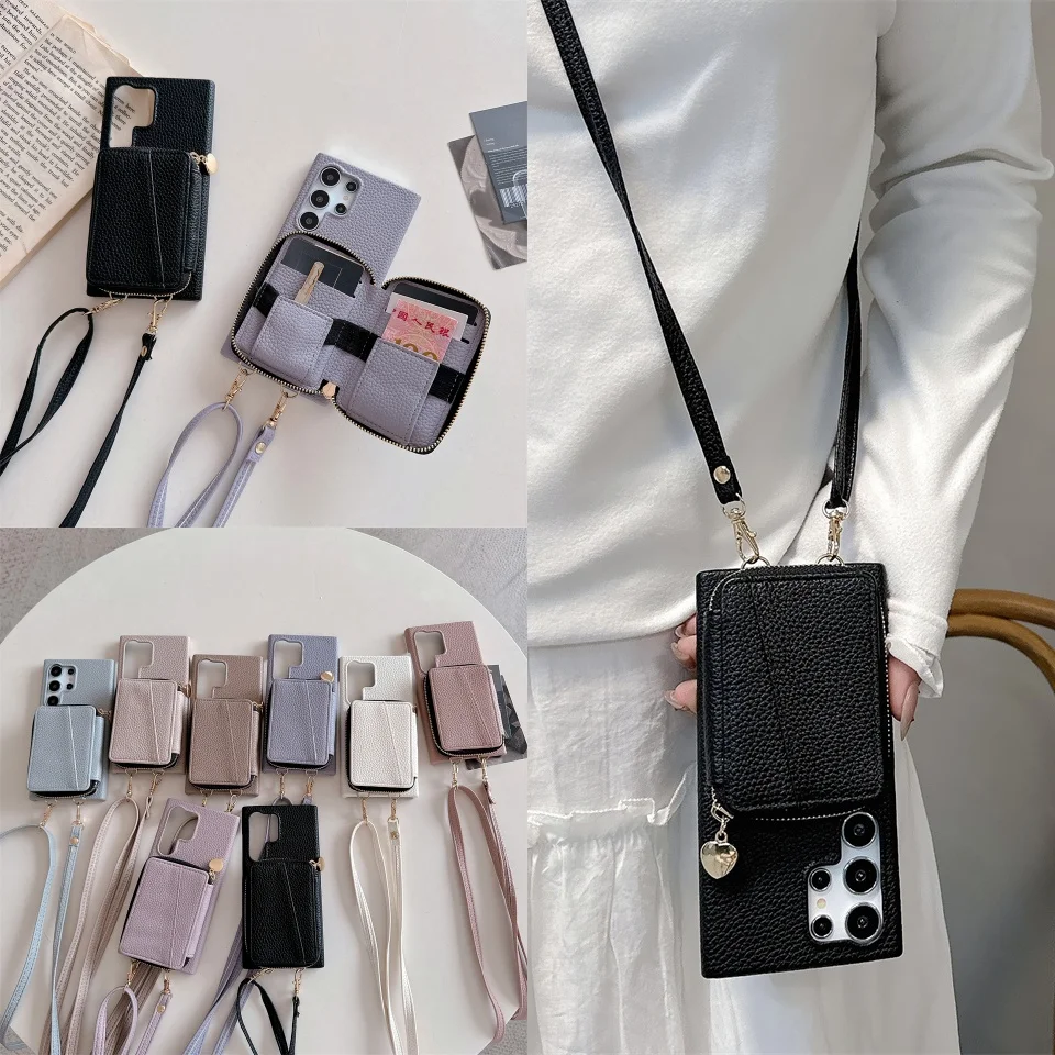 Zipper Crossbody Cards Bag Leather Wallet Case For samsung S24 s23 Plus s22 Ultra A15 A55 A13 A24 A53 Lanyard Pocket Purse Cover
Zipper Crossbody Cards Bag Leather Wallet Case For samsung S24 s23 Plus s22 Ultra A15 A55 A13 A24 A53 Lanyard Pocket Purse Cover