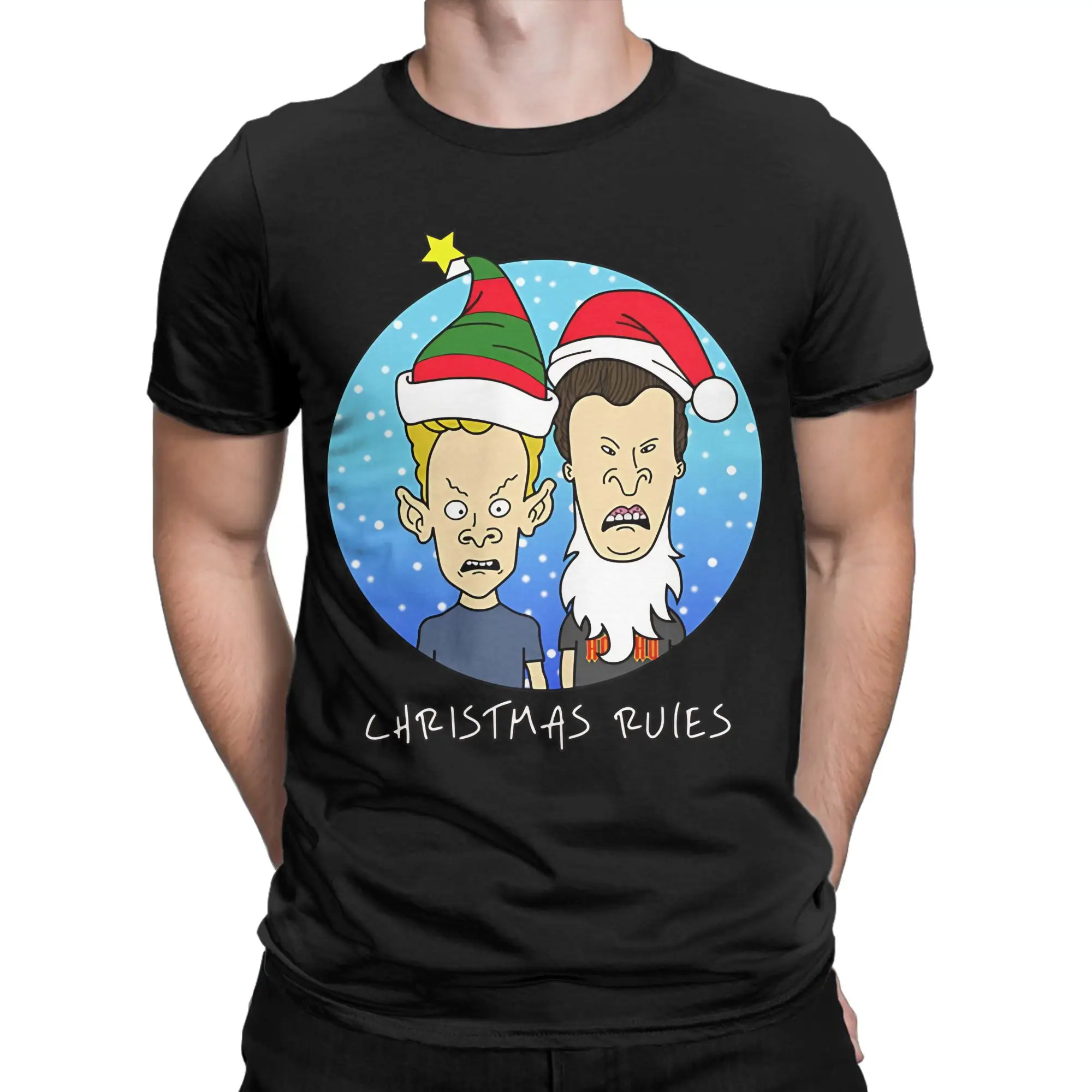 Streetwear christmas rules Beavis and Butthead T Shirt Men's Cotton Short Sleeve Round Neck Summer Clothes
Streetwear christmas rules Beavis and Butthead T Shirt Men's Cotton Short Sleeve Round Neck Summer Clothes