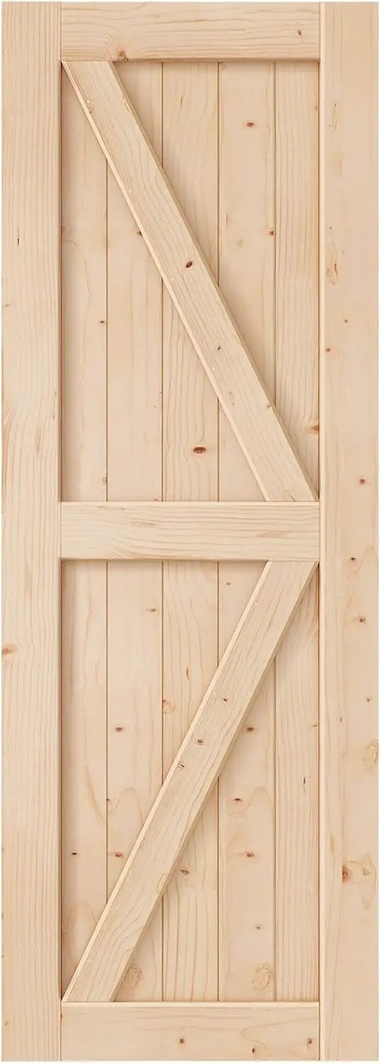 28in x 84in Sliding Barn Wood Door,Interior Doors,DIY Assemblely,Solid Natural Spruce Panelled
28in x 84in Sliding Barn Wood Door,Interior Doors,DIY Assemblely,Solid Natural Spruce Panelled