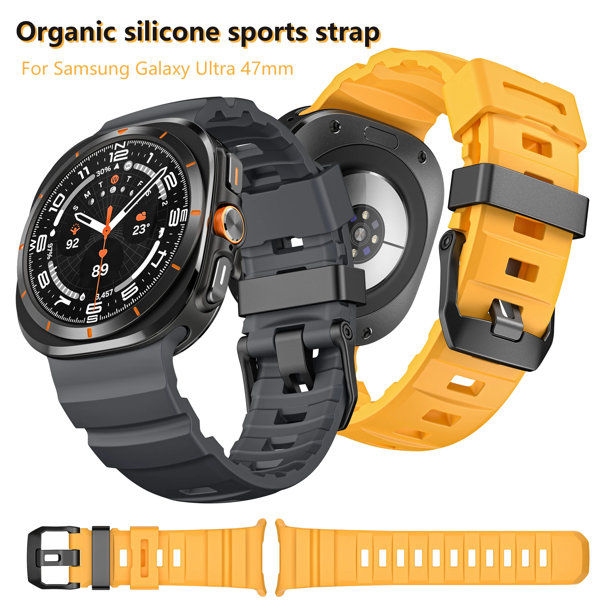 Wild Men's Silicone Sports Strap for Samsung Galaxy Ultra 47mm Organic Silicone Strap for Galaxy Ultra High Quality Strap
Wild Men's Silicone Sports Strap for Samsung Galaxy Ultra 47mm Organic Silicone Strap for Galaxy Ultra High Quality Strap