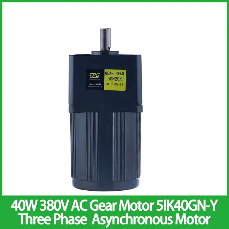 AC Gear Motor 5IK40GN-Y Three Phase 40W 380V High Torque Asynchronous Motor Shaft Diameter 15mm Keyway 5mm
AC Gear Motor 5IK40GN-Y Three Phase 40W 380V High Torque Asynchronous Motor Shaft Diameter 15mm Keyway 5mm