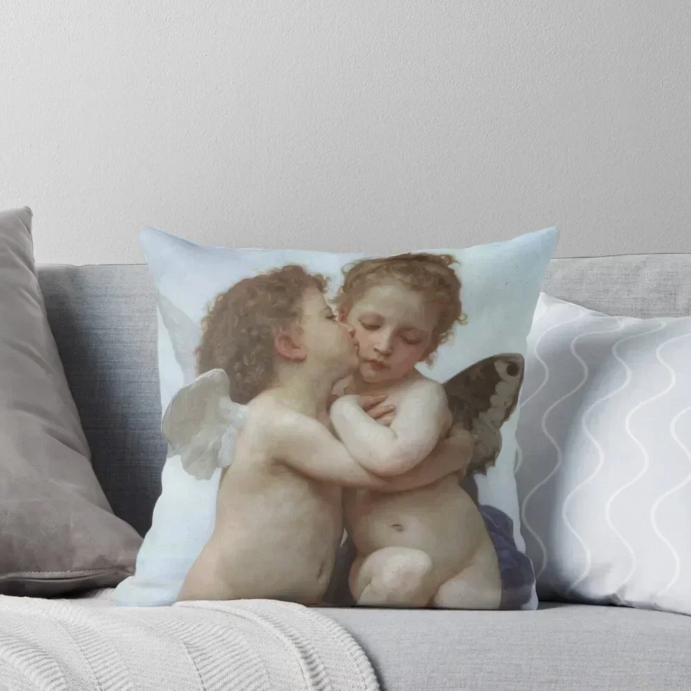 William-Adolphe Bouguereau: First kiss Psychee Angels - French Throw Pillow Sitting Cushion Covers For Sofas pillow
William-Adolphe Bouguereau: First kiss Psychee Angels - French Throw Pillow Sitting Cushion Covers For Sofas pillow