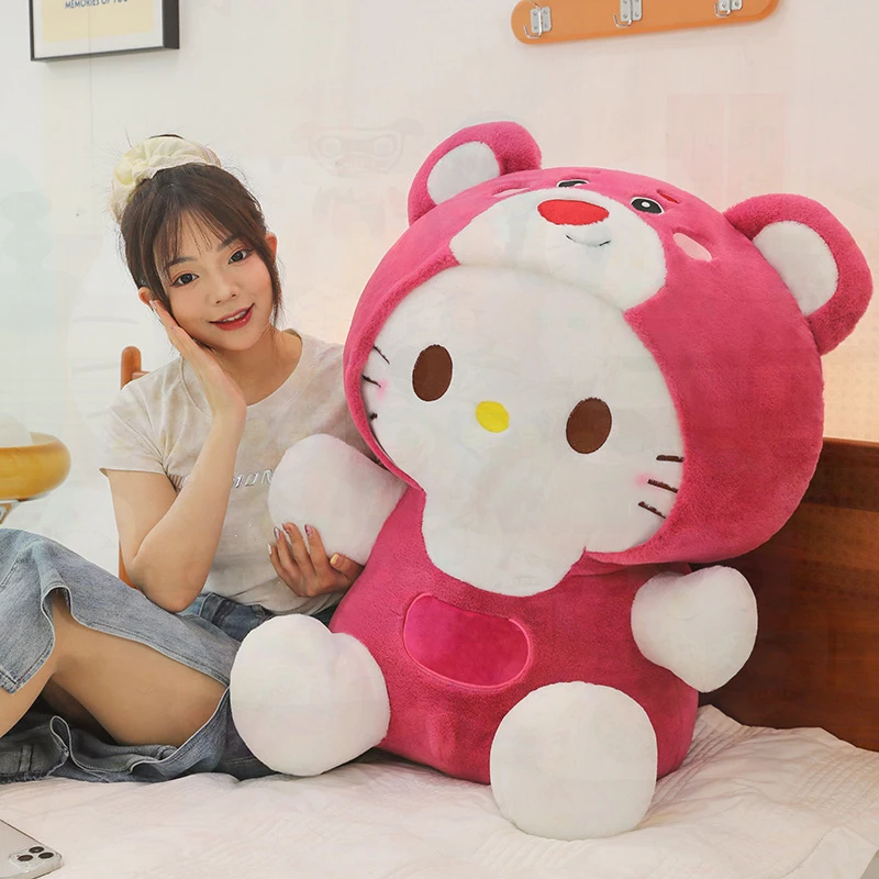 Плюшевая игрушка Sanrio Adorable Strawberry Bear Transformed Cat для детей, подарок на день рождения, милая кукла-кошка KT Strawberry Cat, идеальный подарок для девочек
Плюшевая игрушка Sanrio Adorable Strawberry Bear Transformed Cat для детей, подарок на день рождения, милая кукла-кошка KT Strawberry Cat, идеальный подарок для девочек