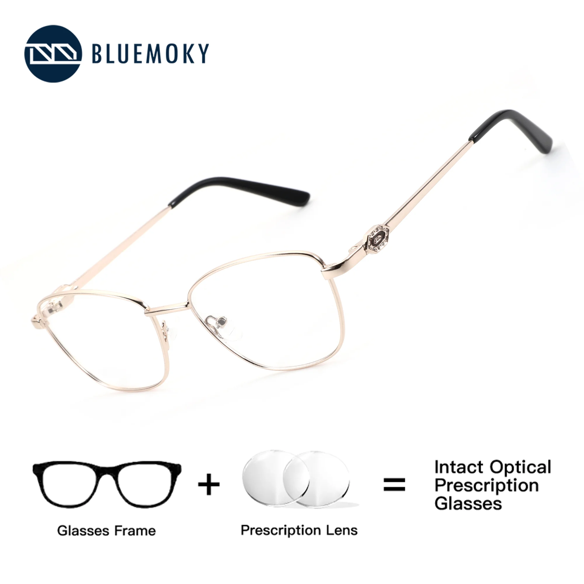 BLUEMOKY Custom Metal Butterfly Prescription Glasses Women Optical Lenses with Corrective Recipe Photochromic Progressive Myopia
BLUEMOKY Custom Metal Butterfly Prescription Glasses Women Optical Lenses with Corrective Recipe Photochromic Progressive Myopia