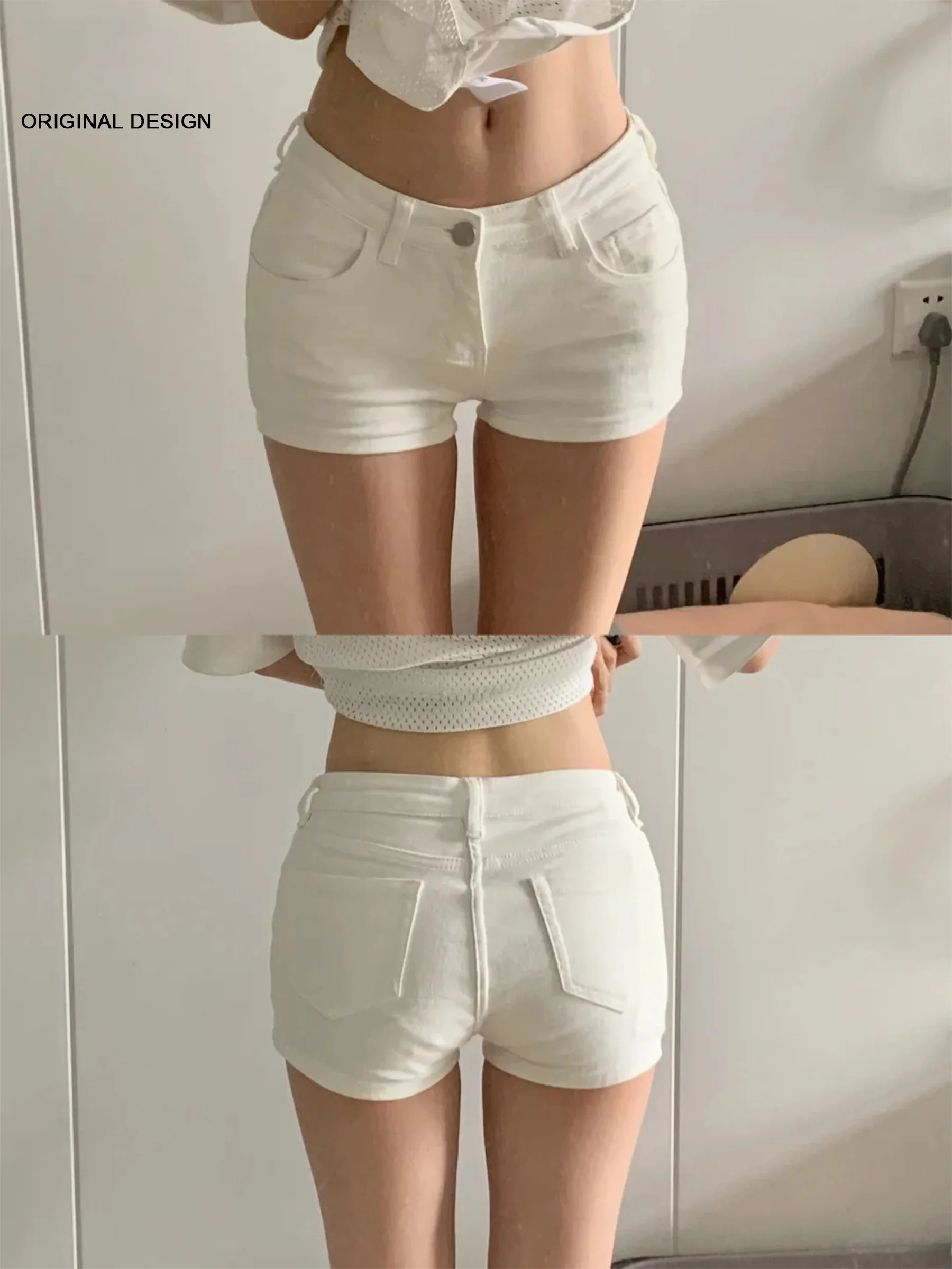 White American Retro Low Waist Jeans Shorts Women's Summer Elastic Slimming Straight Leg Hot Pants Casual Wear Cotton Blend
White American Retro Low Waist Jeans Shorts Women's Summer Elastic Slimming Straight Leg Hot Pants Casual Wear Cotton Blend