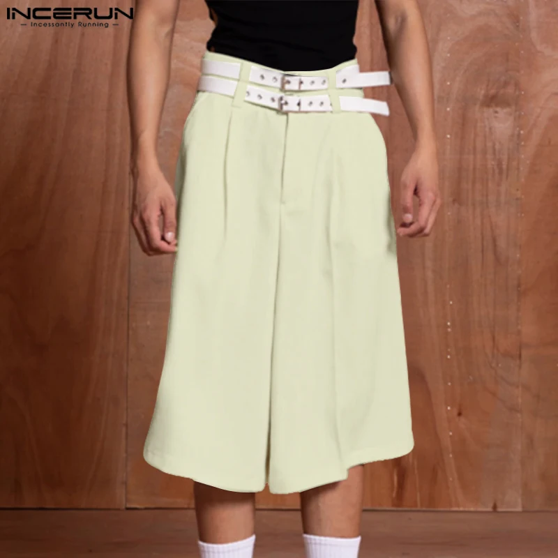 INCERUN Men Shorts Solid Color Button Pockets Wide Leg Shorts Streetwear Oversize 2025 Summer Loose Fashion Casual Men Bottoms
INCERUN Men Shorts Solid Color Button Pockets Wide Leg Shorts Streetwear Oversize 2025 Summer Loose Fashion Casual Men Bottoms