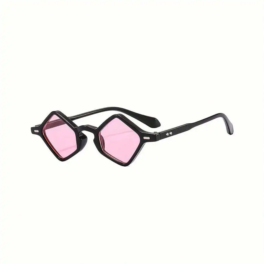 Unisex Geometric Diamond Shape Pink Lens Fashion Sunglasses For Party And Casual Wear
Unisex Geometric Diamond Shape Pink Lens Fashion Sunglasses For Party And Casual Wear