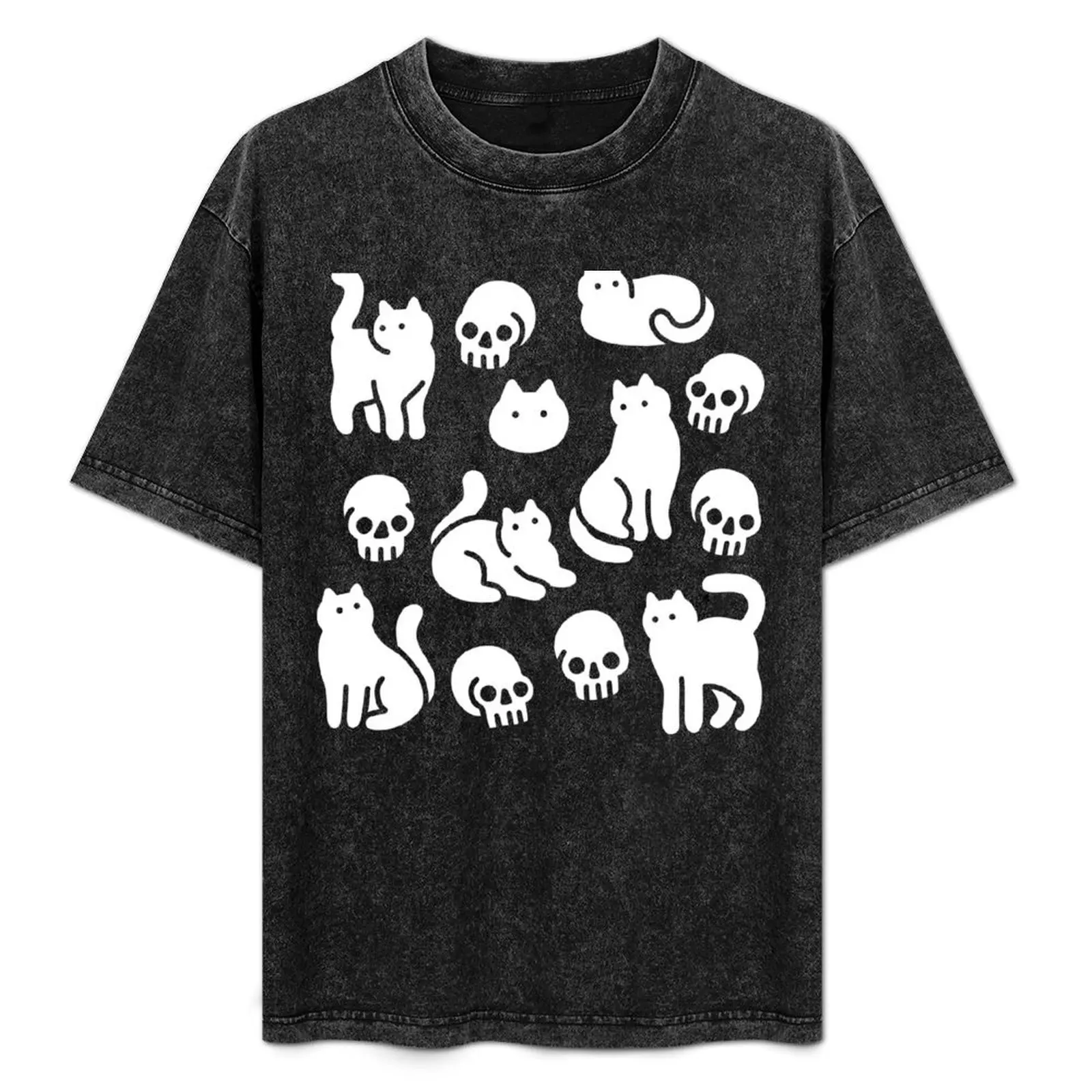 Cats and Skulls Pattern T-Shirt Trendy Casual Short Sleeve Shirt
Cats and Skulls Pattern T-Shirt Trendy Casual Short Sleeve Shirt