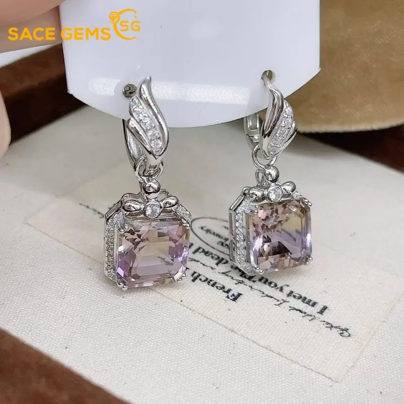 SACE GEMS New Luxury 925 Sterling Silver Earrings for Women 11MM Natual Ametrine Ear Clip Engagement Cocktail Party Fine Jewelry
SACE GEMS New Luxury 925 Sterling Silver Earrings for Women 11MM Natual Ametrine Ear Clip Engagement Cocktail Party Fine Jewelry