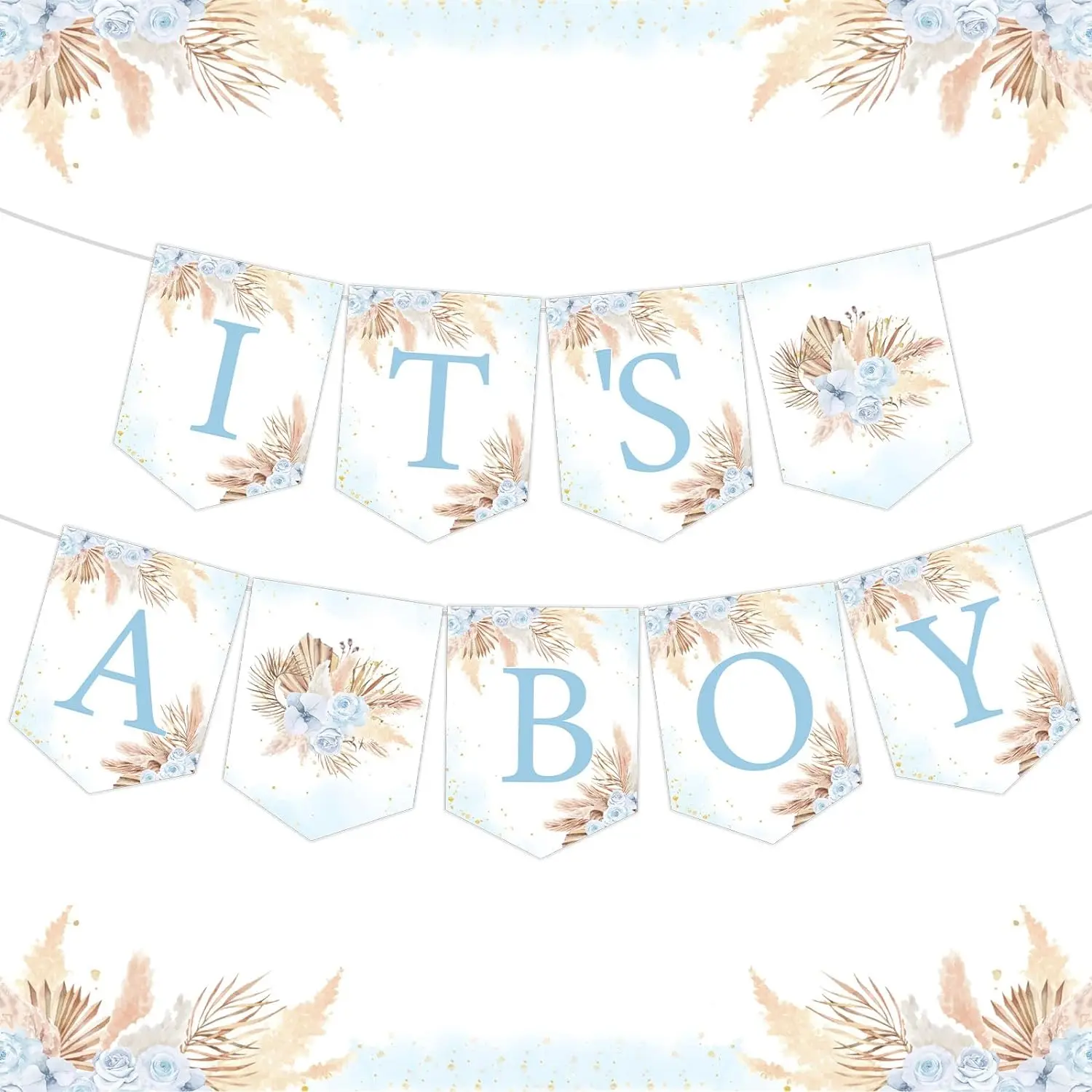 It's a Boy Banner Boho Pampas Grass Baby Shower Decor Boho Floral Decor Blue Floral Gender Reveal Baby Shower Decor
It's a Boy Banner Boho Pampas Grass Baby Shower Decor Boho Floral Decor Blue Floral Gender Reveal Baby Shower Decor