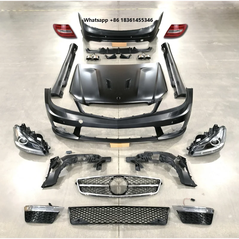For C-Class W204 Modification and Upgrade New C63 Body Kit Front and Rear Bumper Assembly
For C-Class W204 Modification and Upgrade New C63 Body Kit Front and Rear Bumper Assembly